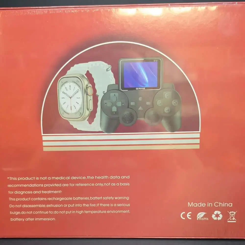 HOT-60 AMOLED Smart Watch and S10 Game Handheld Console Set